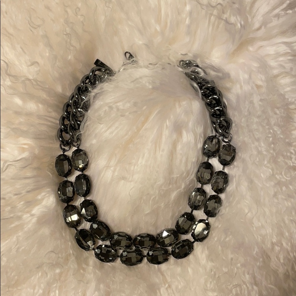 Charcoal statement necklace
